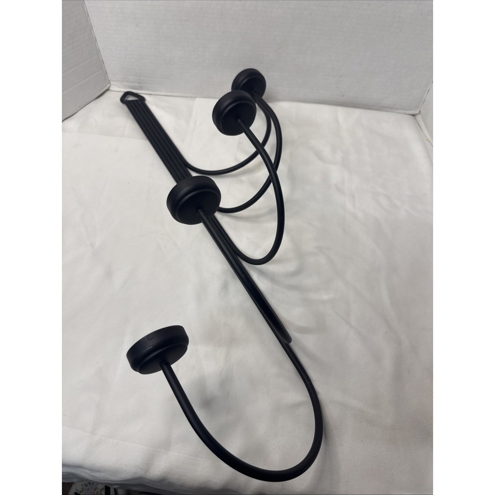 VTG Partylite Wrought Iron Black Metal Tea Light Wall Sconce 90s Decor Gothic
